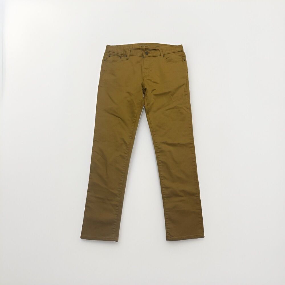 Banana Republic Travel Jeans Mens 35x34 Slim Fit Brown Earth Tone 5-Pocket Pants